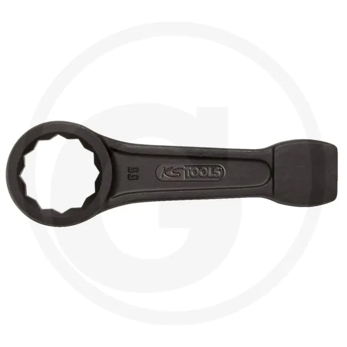KS TOOLS SLAGRINGSLEUTEL, 185MM  FLANKTRACTIONPROFIL, DIN 7444, MIT SCHLAGKANTE