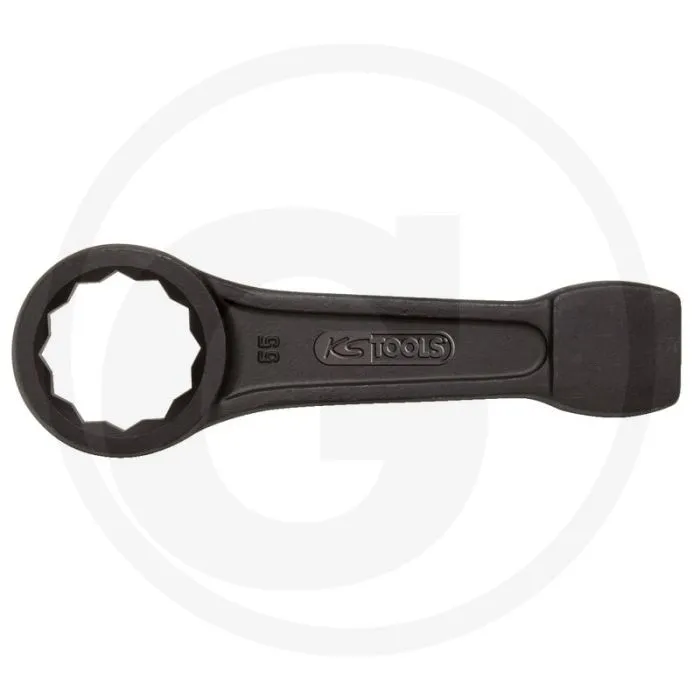 KS TOOLS SLAGRINGSLEUTEL, 185MM  FLANKTRACTIONPROFIL, DIN 7444, MIT SCHLAGKANTE
